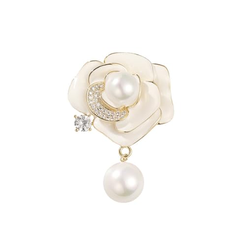 Elegant Delicate Statement Pearl Brooches for Women Classy Simple High End Broach for Designer Ladies Blazer Dress