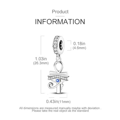 MULA 925 Sterling Silver Charms for Bracelets and Necklace Family Pendants | Airplane Travel Dangle Beads Family Tree Jewelry Charms for Women - color: Horus Eye