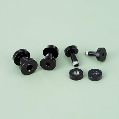 TBOSEN Precise Dimensions Stainless Steel Set Double|Single Flare Tunnel Screw Gauge Ear Expander Stretching Kit Piercing Mixed Size - color: Black-Screw Fit, size: 1.6-10mm(14G-00G)