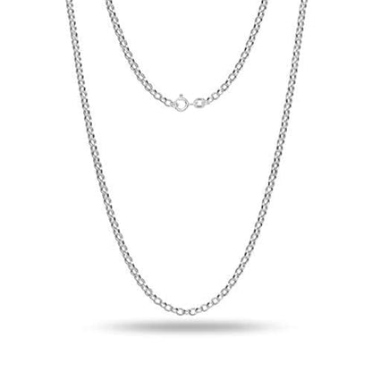 LeCalla 925 Sterling Silver Italian Jewelry Trendy Gift 1.5 MM, 2 MM, 3 MM Rolo Link Chain Necklace for Teen Women and Men with Spring Ring Clasp (16, 18, 20, 24 Inches) - size: Length 16 Inches, style: 1.5 MM