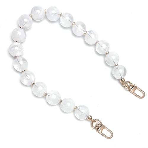 AUMEY Clear Crystal Beaded Handbag Chain Strap with Gold Hardware, Replacement Purse Strap - color: Yzl01-crystal