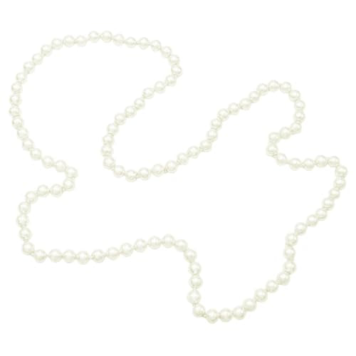 Rosemarie & Jubalee Women's Stunning Simulated Glass Pearl Knotted Strand Pearl Necklace - color: Cream, Gold, size: 8mm, style: 36" Endless