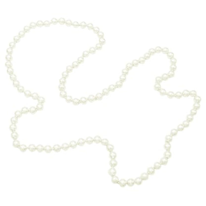 Rosemarie & Jubalee Women's Stunning Simulated Glass Pearl Knotted Strand Pearl Necklace - color: Cream, Gold, size: 8mm, style: 36" Endless