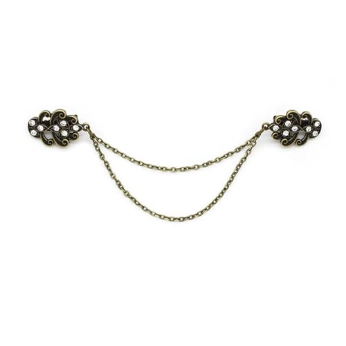 Vintage Sweater Clips 30pcs Vintage Sweater Shawl Chain Clips Men's Cardigan Collar Shirt Dresses Brooch for Women Girls Gifts - color: F