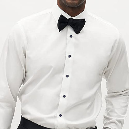HAWSON Fashion Mother-of-Pearl Tuxedo Shirt Button and Cufflink Set, Specially Designed for Wedding Business - color: Silve Tone- Blue Sand Stone