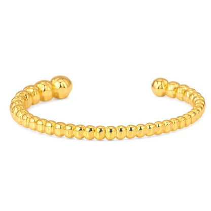 hotoo Gold Open Cuff Bangles Wide Woven Bracelets For Women Stainless Steel Stackable Jewelry For Xmas Birthday Gifts - style: Meteor Hammer