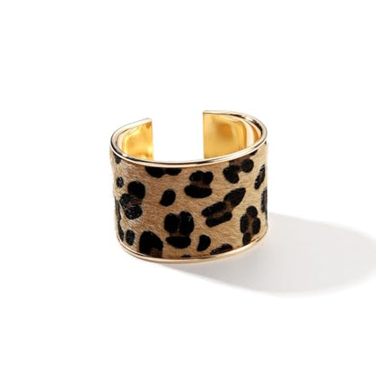 COLORFUL BLING Metal Punk Leopard Print Bangle Bracelet for Women Wide Chunky Gold Stackable Wrapped Open Cuff Bracelets Wristband Statement Jewelry - style: style 3