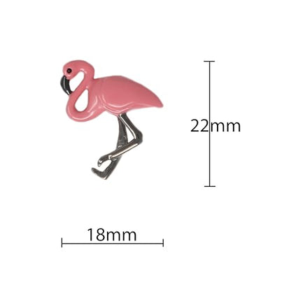 Men’s Tie Tack Tie Pin with Chain – Classic Lapel Pin Accessory for Dress Shirts, Suits & Formal Wear - style: Flamingo