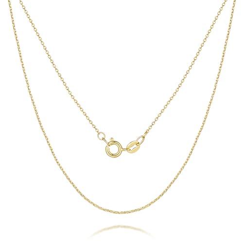 MONA MILANI 14K Gold Necklaces for Women & Mens Necklace Gold Chain for Women Mens Chains Elegant Dainty 14k Necklaces thin Cable Chain Necklace Chains 1mm 16-26 - size: 26in