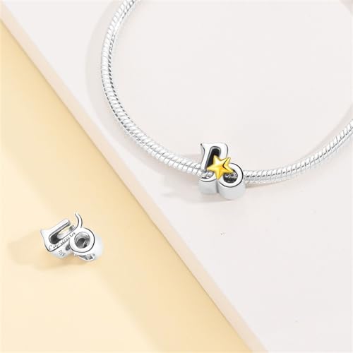 925 Sterling Silver 12 Astrological Signs Charm for Bracelets and Necklace Happy Birthday Charms for Bracelet and Necklace Valentine's Day Mother's Day Gift - style: Capricornus Charm