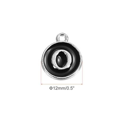 MECCANIXITY Alphabet Enamel Letter Charm Jewelry Charm Pendant for Jewelry Making, Bracelet, Craft - style: O