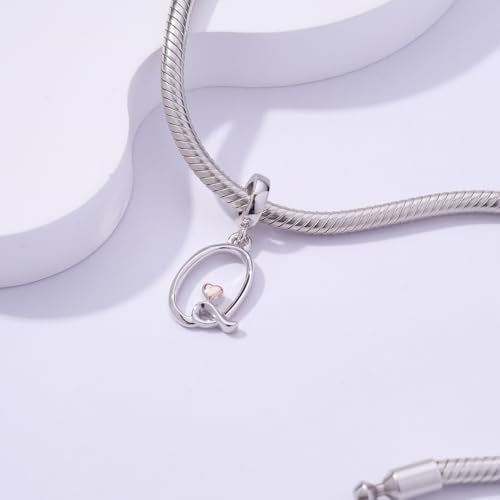Letter Charms for Pandora Bracelets 925 Sterling Silver Alphabet Initial Charms Bead Jewelry Gift for Women - style: Initial Q
