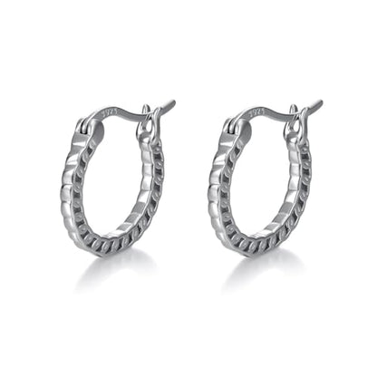 925 Sterling Silver Hollow Hoop Earrings for Women, Simple and Retro Style, Jewelry Gifts for Valentine's Day, Mother's Day, And Birthdays - style: Style 1