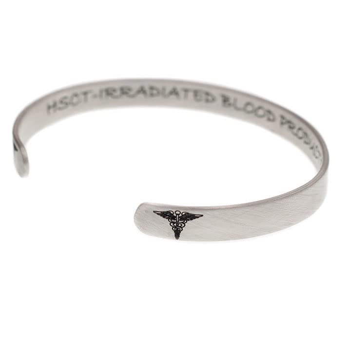 Custom .925 Sterling Silver Medical Alert Cuff Bangle Bracelet – Personalized Emergency Info