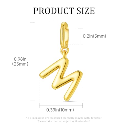 OVRUNS Initial Charm for Women Letter Bracelet Necklace Charms With Clasp | Alloy,nickel,safe for sensitive skin,Pendant with install clasp,fits bracelets with necklaces,great for gift - color: Gold, style: Letter C