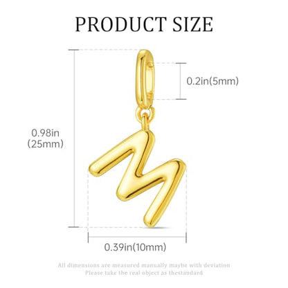 OVRUNS Initial Charm for Women Letter Bracelet Necklace Charms With Clasp | Alloy,nickel,safe for sensitive skin,Pendant with install clasp,fits bracelets with necklaces,great for gift - color: Gold, style: Letter A