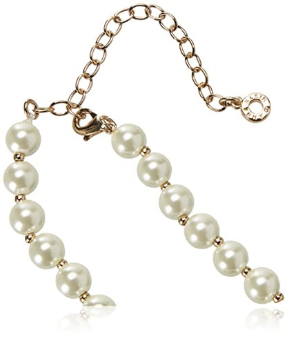 Anne Klein Women's Pearl Collar Necklace, Statement Fashion Jewelry with Pearl Accents and Adjustable Extender for Everyday and Dress Wear - color: Perfect Pearl