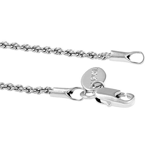 LIFETIME JEWELRY 1mm Rope Chain Bracelet for Women Men Teen 24k Real Gold Plated - color: White Gold, size: 6.5 inches