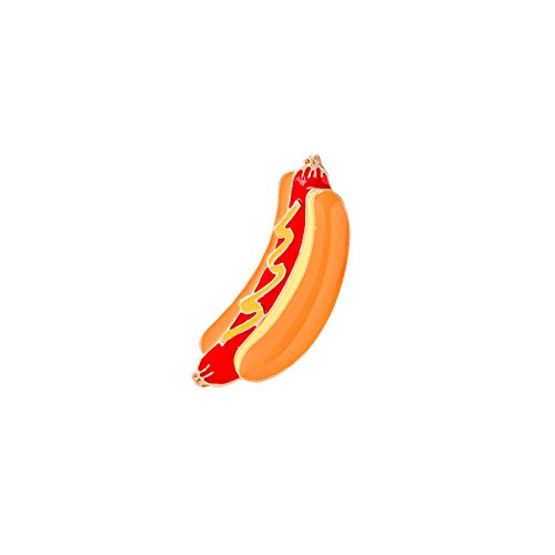Hot Dog Cartoon Enamel Pins Brooch Creative Brooch Lapel Pin Badge Cute Metal Brooch Pins Accessories Decoration for Girls Boys Women Clothes Backpacks Decor - size: 1Piece