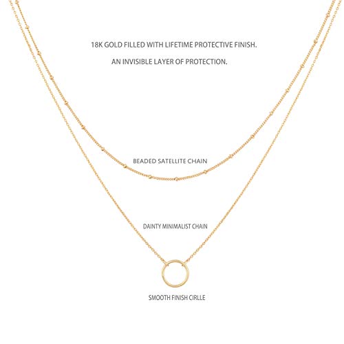 Layered Heart Necklace Pendant Handmade 18k Gold Plated Dainty Gold Choker Arrow Bar Layering Long Necklace for Everyday Office Events & Casual Styling
