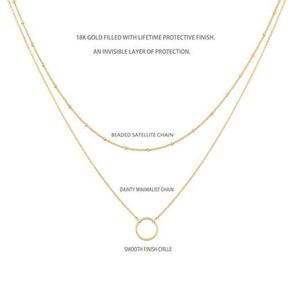 Layered Heart Necklace Pendant Handmade 18k Gold Plated Dainty Gold Choker Arrow Bar Layering Long Necklace for Everyday Office Events & Casual Styling