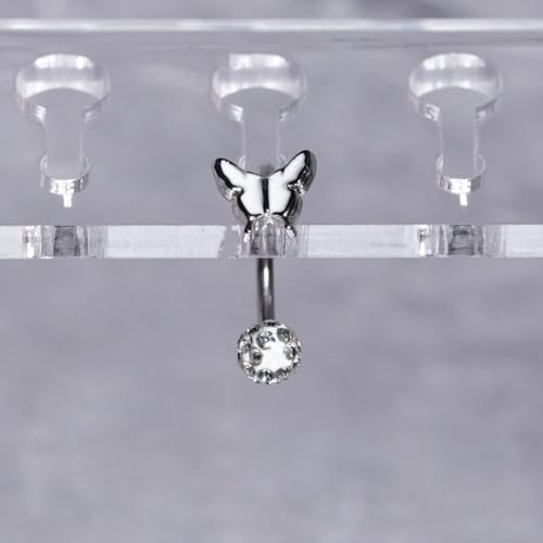 16G Stainless Steel Enamel Butterfly Lip Rings for Women Cute Snake Bite Jewelry White Butterfly Crystal Ball Hoop Lip Rings Tragus Cartilage Helix Daith Earring Body Piercing Jewelry 8/10/12mm - size: 10mm