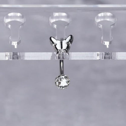 16G Stainless Steel Enamel Butterfly Lip Rings for Women Cute Snake Bite Jewelry White Butterfly Crystal Ball Hoop Lip Rings Tragus Cartilage Helix Daith Earring Body Piercing Jewelry 8/10/12mm - size: 10mm