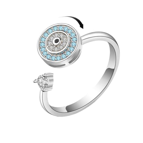 925 Sterling Silver Ring Minimalist Adjustable Rings Band Handmade Rings for Women Girls - color: 21-Color3