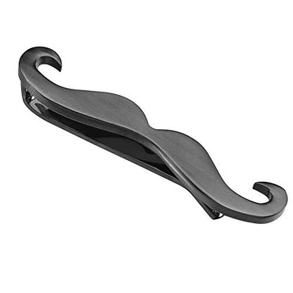 HAWSON 2 inch/ 2.2 inch Tie Clip for Men, Novelty Tie Bar Clip for Men and Boys, Interesting Tie Clip for Party - color: Black Beard