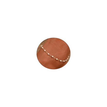 Ankle Bracelets for Women 18K Gold Plated Anklets for Women Waterproof Dainty Gold Ankle Bracelets with Evil Eye,Pearls,Beads,Chain Boho Everyday Anklet Beach Summer Jewelry Gift - color: Gold-9