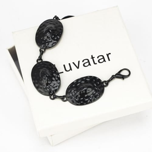 ILuvatar Western Metal Concho Belt for Women Cowgirl Waist Chain for Women Dress Pants Adjustable - color: Black-t31