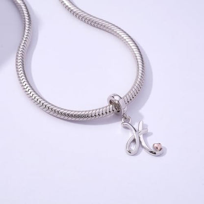 Letter Charms for Pandora Bracelets 925 Sterling Silver Alphabet Initial Charms Bead Jewelry Gift for Women - style: Initial H