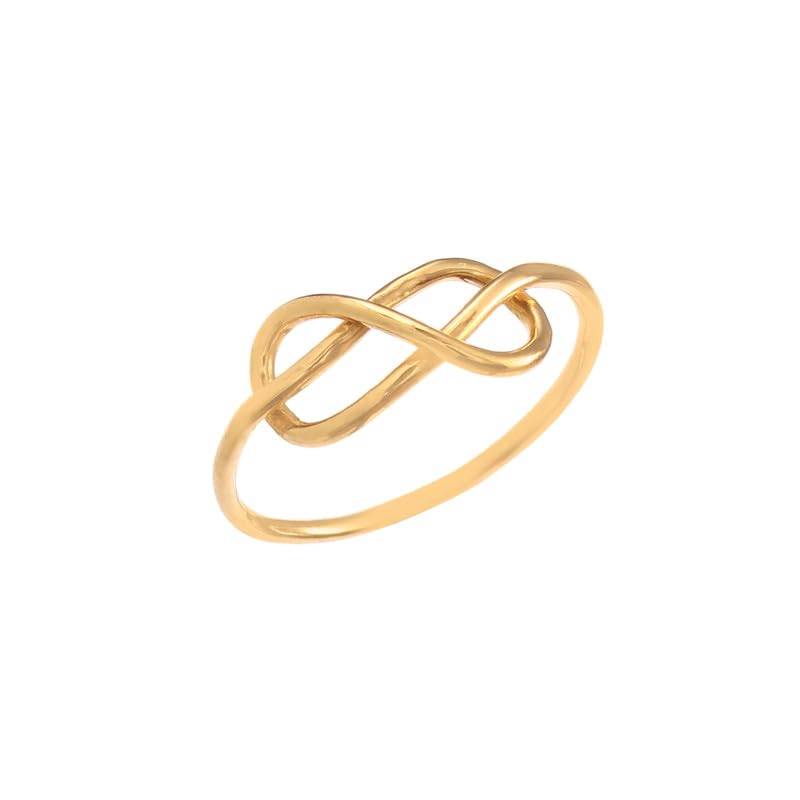 Wedding Bands Ring for Women Men Rose Silver Gold Polished Slim Engagement Promise Rings Comfort Fit - size: 7.5, style: Infinity Ring