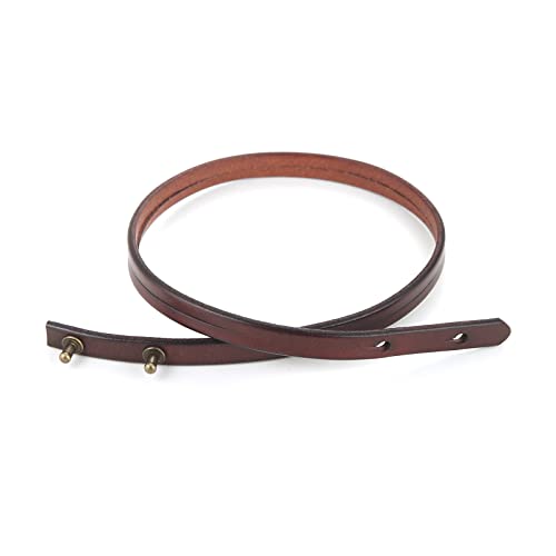 HZMAN Men's & Women's PU Leather Wrap Bracelet - Handmade Steampunk Style Wristband (8.0 Inch) - color: Brown