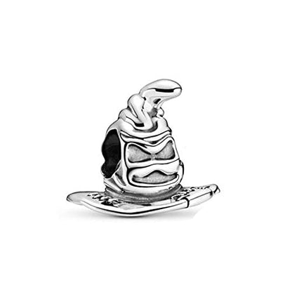 LIGHTDOG 925 Sterling Silve Charms fits Pandora Bracelets Necklace,5A Zircon Dangle Pendant Bead,Mother's Day Gift Jewelry Beads for Women - style: Magic Hat Charm