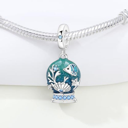 925 Sterling Silver Charms Bead for Bracelets Necklaces, Star Moon Crescent Sun Solar Pendent, Blue Ocean Starfish Shells Turtle Crab Starry Sea Cute Jewelry Birthday Gifts for Women Men - style: Underwater world charms