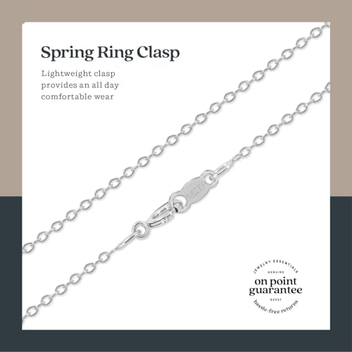 KEZEF 18K Gold Plated 925 Sterling Silver Box Chain Necklace for Women, 1mm Thin & Sturdy Italian Chain Necklace, Rose Gold & Silver Available, 15/16/18/20/22/24/30 Inch - color: Sterling Silver, size: 17 Inch
