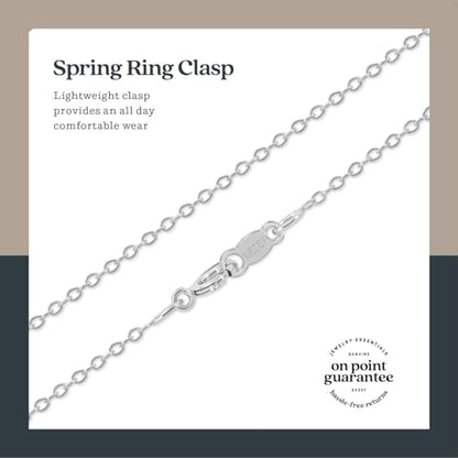 KEZEF 18K Gold Plated 925 Sterling Silver Box Chain Necklace for Women, 1mm Thin & Sturdy Italian Chain Necklace, Rose Gold & Silver Available, 15/16/18/20/22/24/30 Inch - color: Sterling Silver, size: 17 Inch