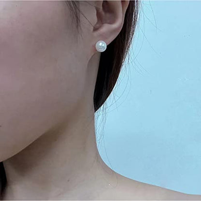 White 8mm Glass Pearls Necklace Bracelet Earring Jewelry 3 Set Wholesale for Women Little Girls - style: 16inch