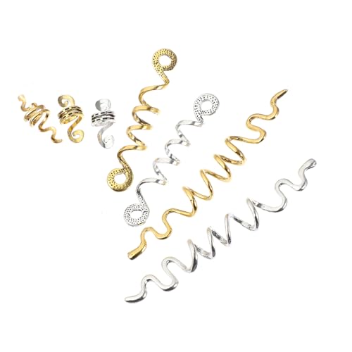 Unique African Hair Beads Set 16 Spiral Bead Hair Ties Stylish Jewelry