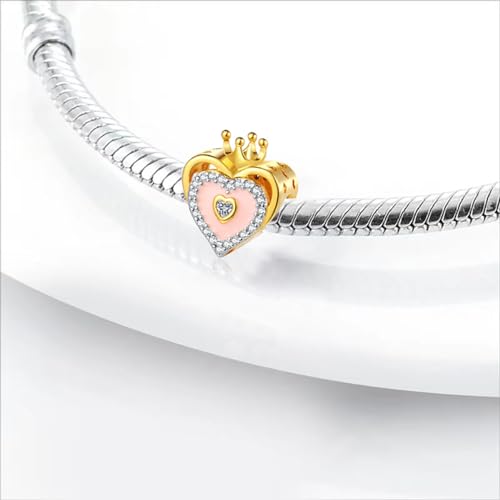 Charm for Bracelets and Necklaces, Heart Animals 925 Sterling Silver Bead Celestial Sun Moon Star Charms Jewelry Gift for Women Girls - color: Happy Birthday Heart Charm