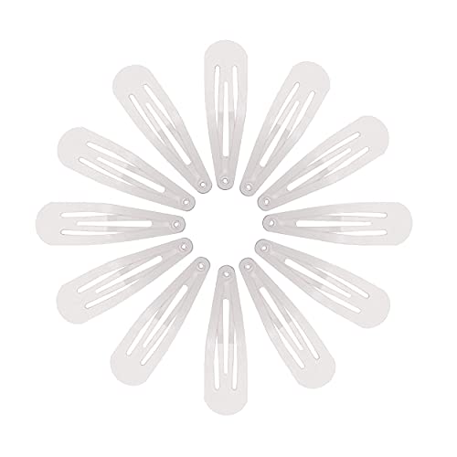 Dofash 2IN/5CM Small White Snap Hair Clips Metal Hair Barrettes Hair Grips Hair Accessories Hair White Hair Clips For Women Thin Hair - 36Count (Snow White 3 Sets) | Basic Hair Clip, Strong Hold, Non-Slip, Daily Styling, Comfortable Grip, For All Hair Typ