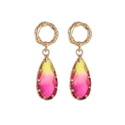 Crystal Earrings CXUEMH Teardrop Earrings for Women Blue and Green Dangle Earrings Elegant Earrings for Prom Emerald Green Earrings Formal Jewelry Crystal Drop Earrings - color: Style D