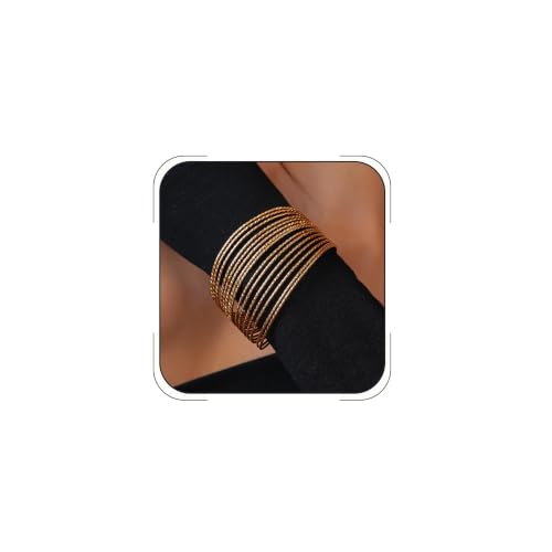 Chunky Cuff Bracelets for Women Wide Gold/Silver Cuffs Bangle Hollow Out Adjustable Bracelets Punk Vintage Jewelry - style: Gold D