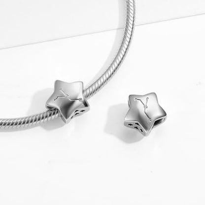 Constellation Charm 925 Sterling Silver Birthstone Bead for Pandora Charms Bracelet-Gift for Anniversary Birthday Christmas Day - color: Cancer A