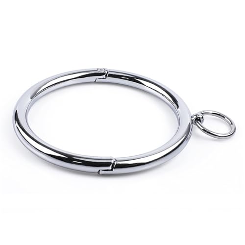 Elevate Your Look with a Polished Stainless Steel Locking Necklace: Women's Chunky Neck Collar Jewelry