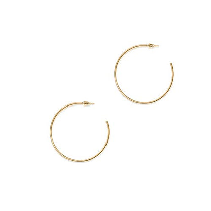 ESMATOO Gold Hoop Earrings for Women - Plated Gold 20mm/30mm/40mm/60mm Lightweight Thin Hoop Earrings - color: Gold, size: 60MM
