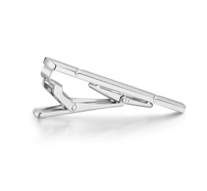 Tie Clips for Men, Men's Tie Clip Stainless Steel Metal Simple Necktie Tie Bar Clasp Clip For Business Wedding and Daily Life (Silvery)