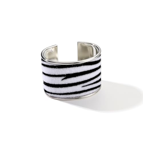 COLORFUL BLING Metal Punk Leopard Print Bangle Bracelet for Women Wide Chunky Gold Stackable Wrapped Open Cuff Bracelets Wristband Statement Jewelry - style: style 5