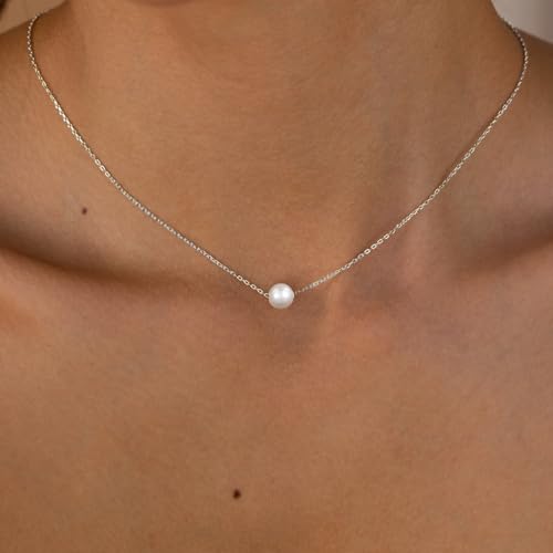 Charm Necklaces for Women,14k Gold Plated Waterproof Dainty Choker Necklace Summer Seashell Pearl Beach Cute Necklaces Set Fashion Jewelry Gift - style: Pearl 3